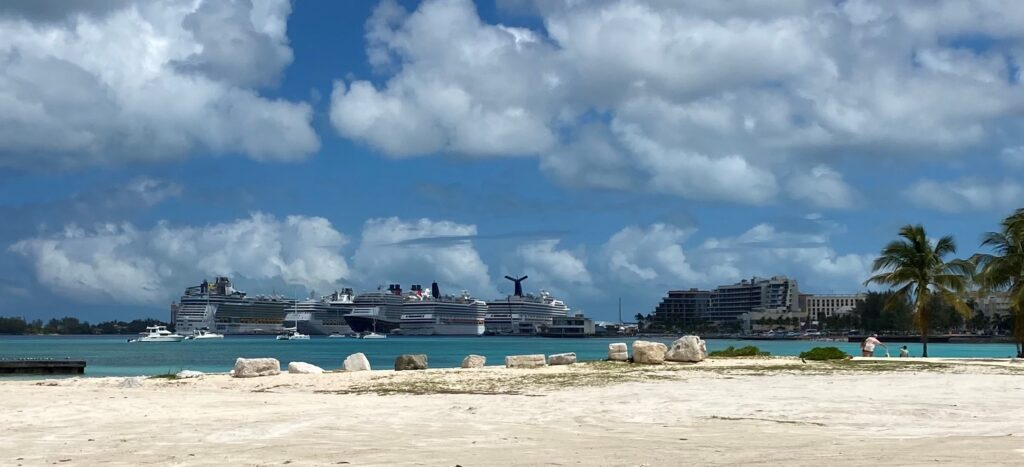 Nassau Cruise Port with Multiple Cruise Ships at Port